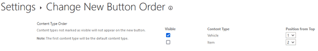 Changing the new button order